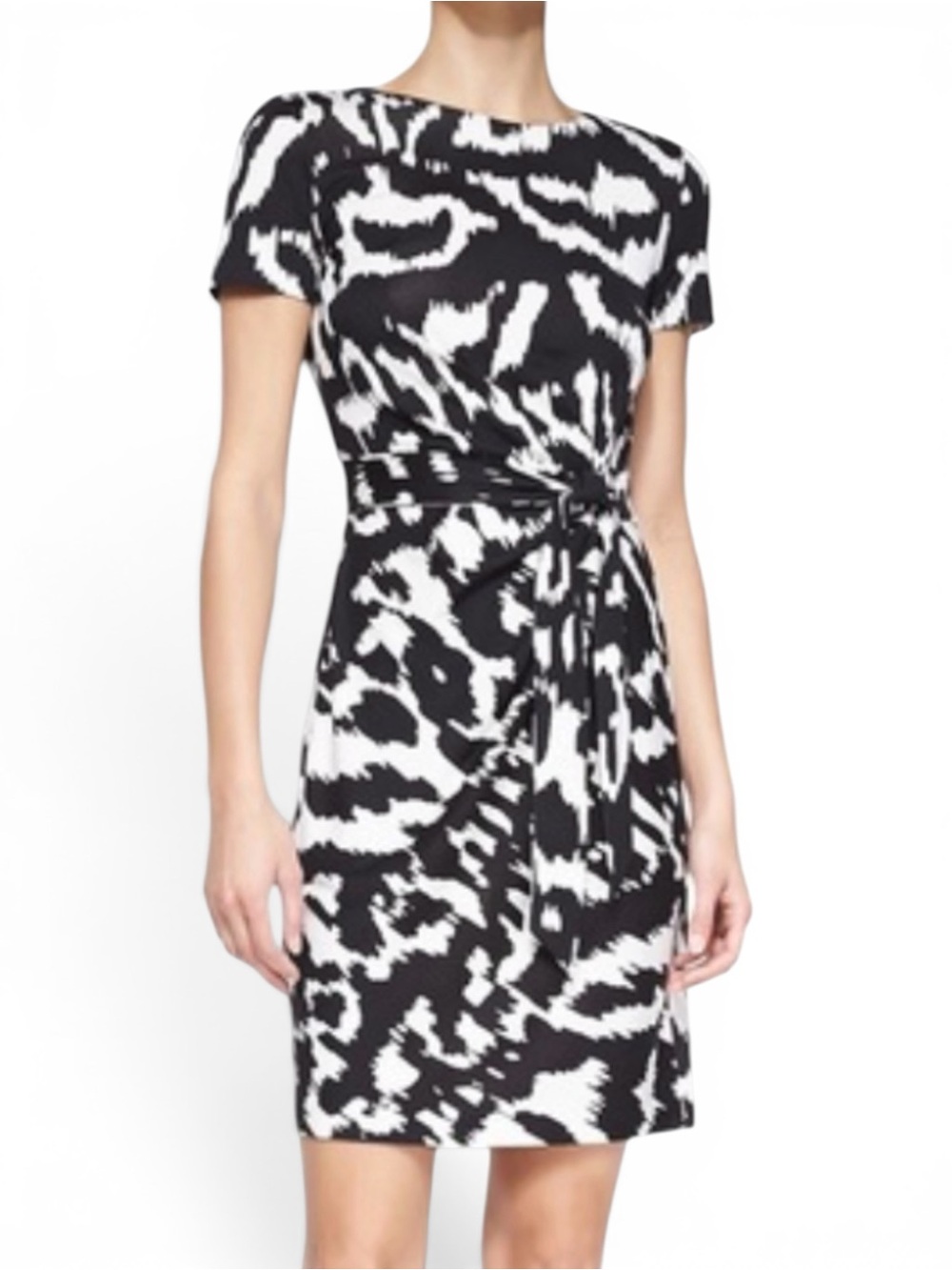 Diane Von Furstenberg DVF Zoe Silk Jersey Faux Wrap Dress Size 12